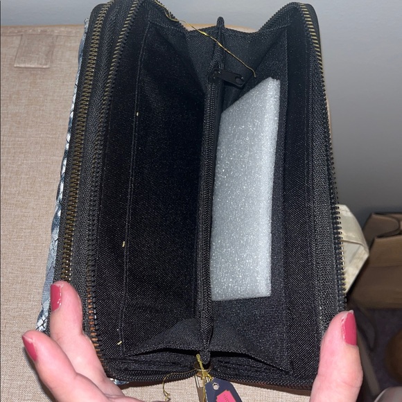 Simply Southern Women's Plaid Wallet - Black and White - Picture 2 of 4